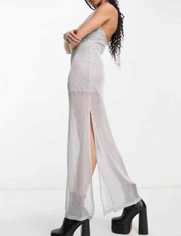 Rochie lunga extro&vert, argintiu