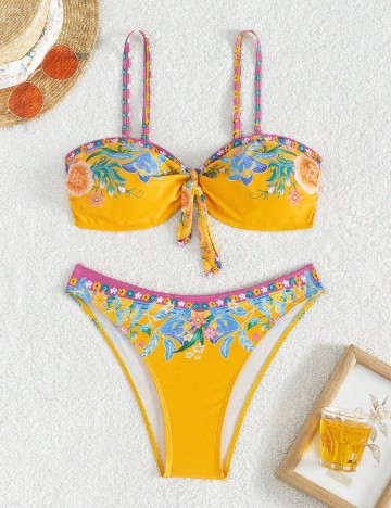 
						Costum de baie SHEIN, galben
