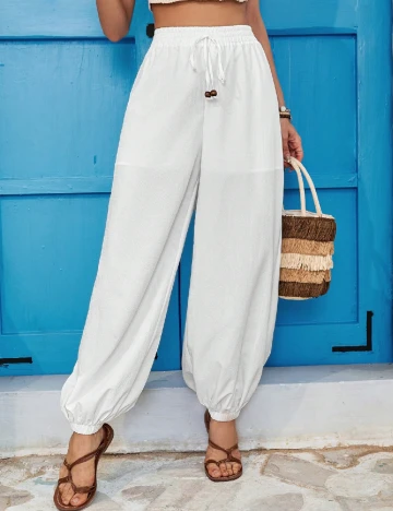 Pantaloni SHEIN, alb Alb