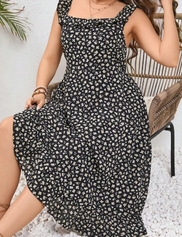 Rochie lunga SHEIN CURVE, floral Floral print