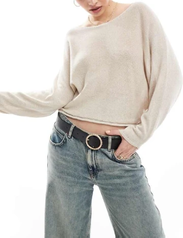 Bluza Stradivarius, crem
