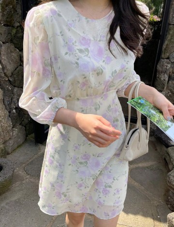 
						Rochie scurta Dazy, floral print