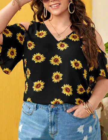Bluza SHEIN CURVE, negru