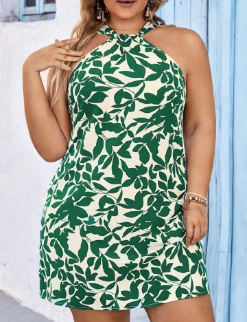 Rochie scurta SHEIN CURVE, verde