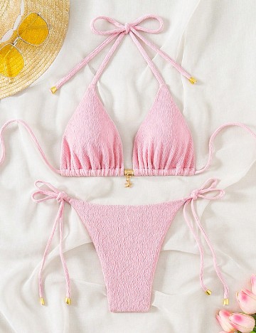 
						Costum de baie SHEIN, roz