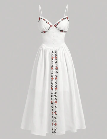 Rochie medie SHEIN, alb Alb
