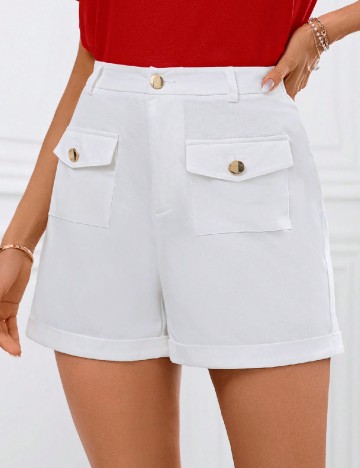 
						Pantaloni scurti SHEIN, alb