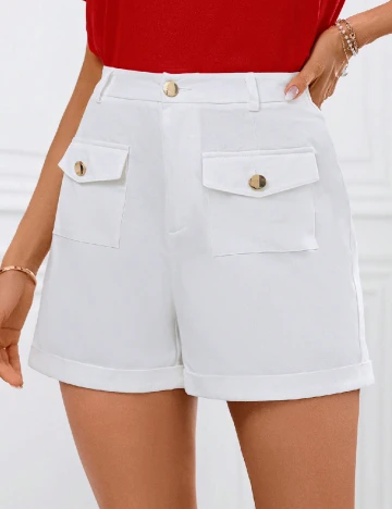 Pantaloni scurti SHEIN, alb Alb