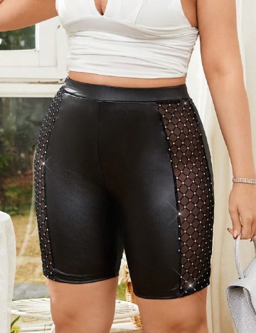 
						Pantaloni scurti SHEIN CURVE, negru