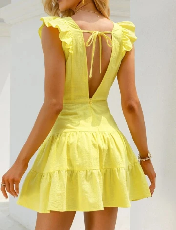 Rochie scurta SHEIN, galben Galben