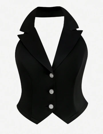 Blazer SHEIN CURVE, negru Negru