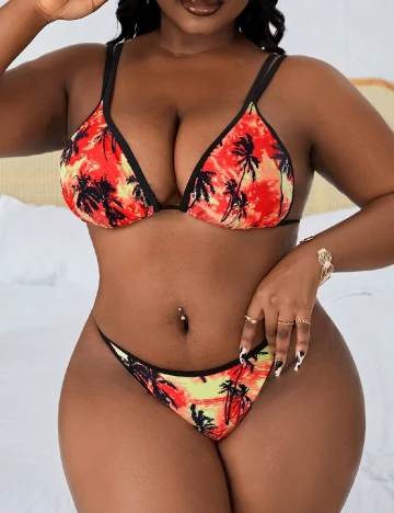 Costum de baie SHEIN CURVE, mix culori Mix culori