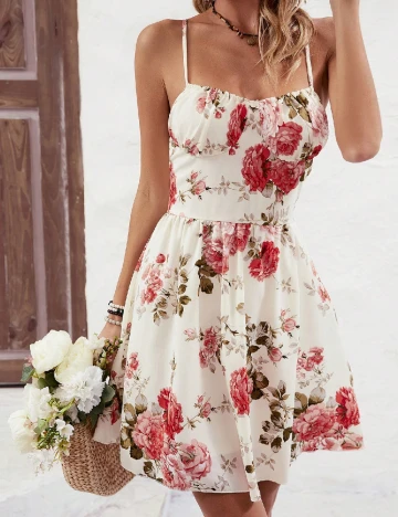 Rochie scurta SHEIN, floral print Floral print