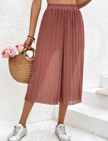 Pantaloni SHEIN, roz pudra inchis Roz
