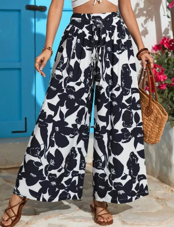 Pantaloni SHEIN, bleumarin Albastru