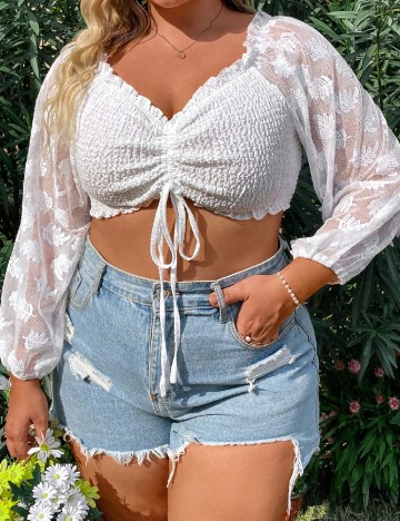 
						Top SHEIN CURVE, alb
