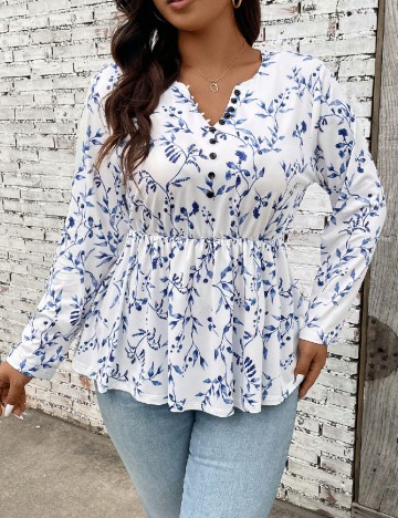 
						Bluza SHEIN CURVE, alb