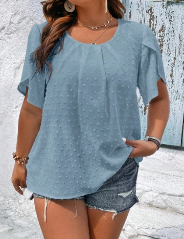 Bluza SHEIN CURVE, albastru