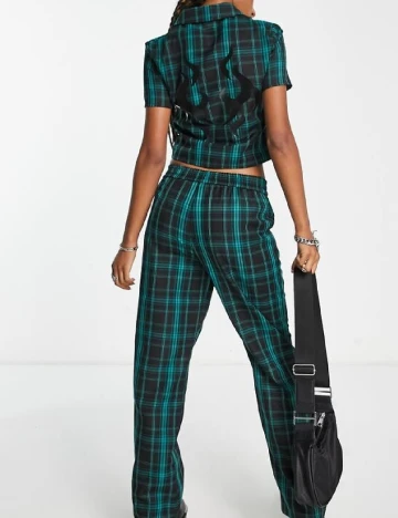 Camasa COLLUSION, negru/verde