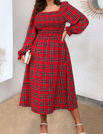 Rochie medie SHEIN CURVE, rosu