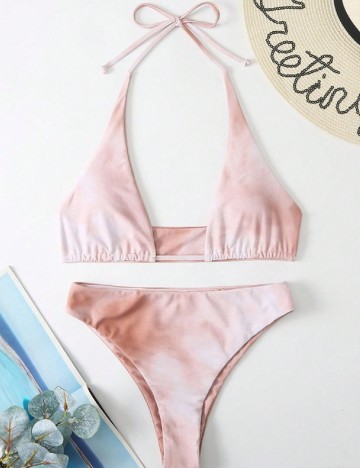 
						Costum de baie SHEIN, roz