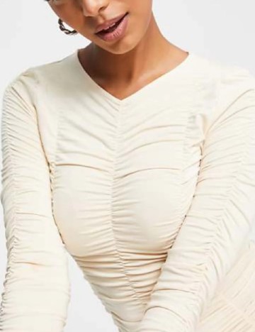 Rochie scurta SNDYS, crem