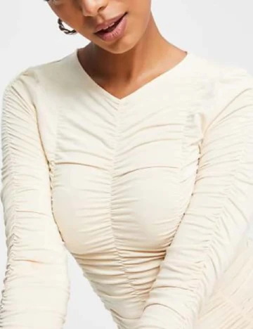 Rochie scurta SNDYS, crem
