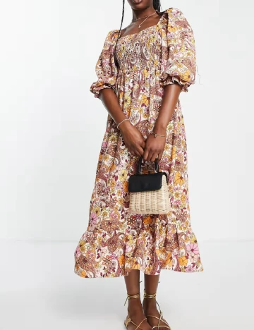 Rochie medie Miss Selfridge, floral print