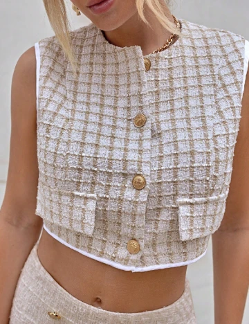 Top SHEIN, crem