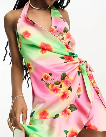 Rochie scurta COLLUSION, mix culori