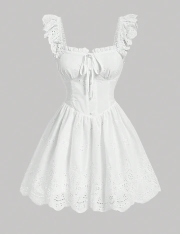 Rochie scurta SHEIN, alb Alb