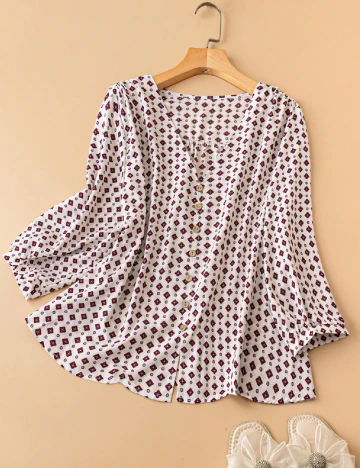 Bluza SHEIN CURVE, alb