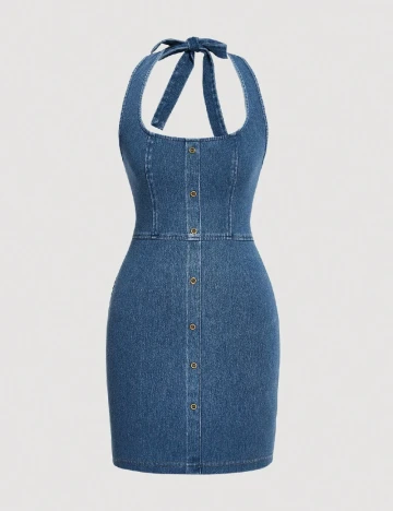 Rochie scurta SHEIN, albastru Albastru