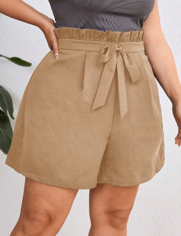 
						Pantaloni scurti SHEIN CURVE, maro