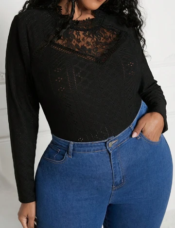 Bluza SHEIN CURVE, negru