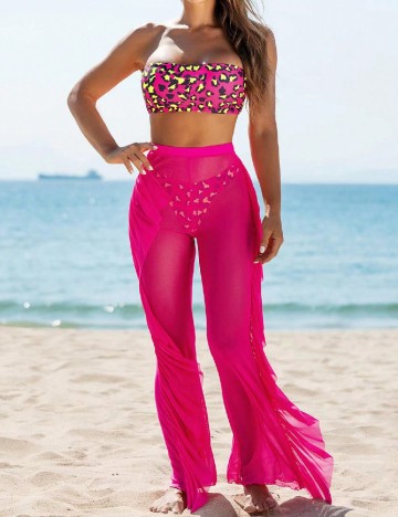 
						Costum de baie SHEIN, roz