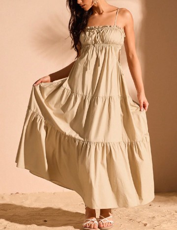 
						Rochie lunga Forever 21, crem