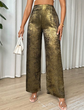 
						Pantaloni SHEIN, auriu