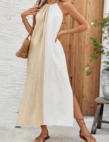 Rochie lunga SHEIN, crem Crem