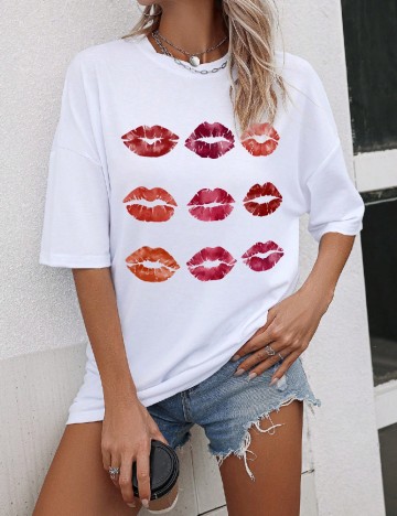 
						Tricou SHEIN, alb