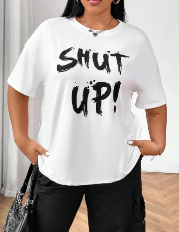 Tricou SHEIN CURVE, alb
