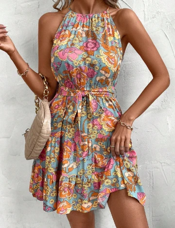 Rochie scurta SHEIN CURVE, mix culori