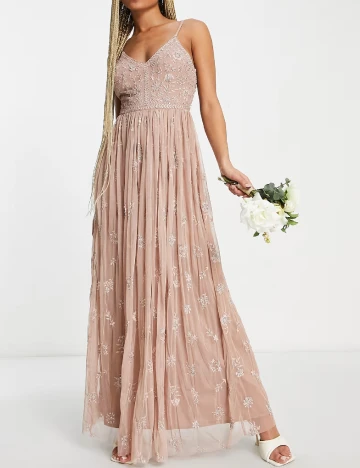 Rochie lunga Beauut, crem Crem