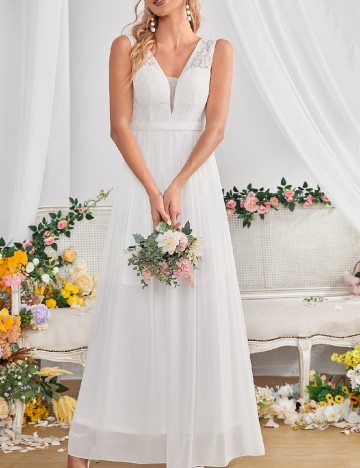 
						Rochie lunga UNITHORSE, alb