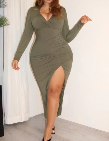 Rochie lunga SHEIN CURVE, verde