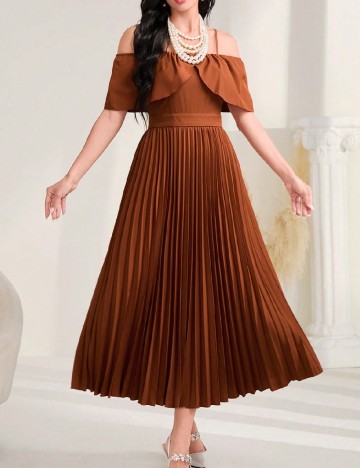
						Rochie medie SHEIN, maro