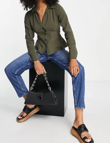 Camasa ASOS, kaki Verde