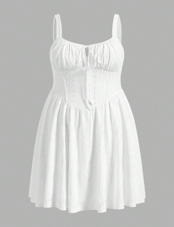 
						Rochie scurta SHEIN CURVE, alb