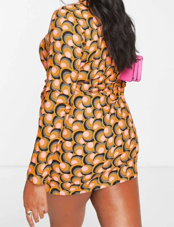 Rochie scurta Wednesday sgirl Curve, mix culori Mix culori