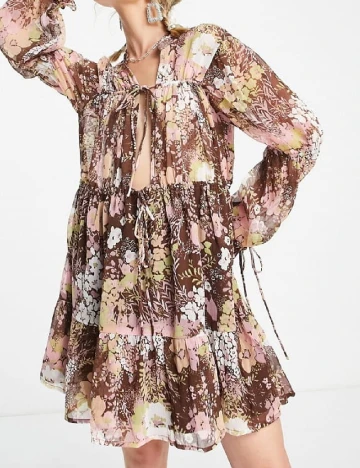 Rochie scurta Reclaimed Vintage, mix culori Mix culori
